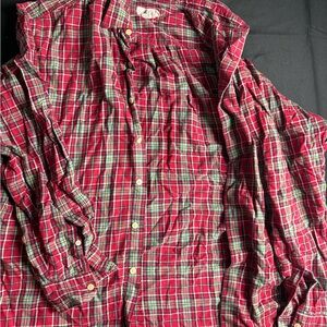 J. Crew Vintage 90s Red and Green Plaid Men's Shirt